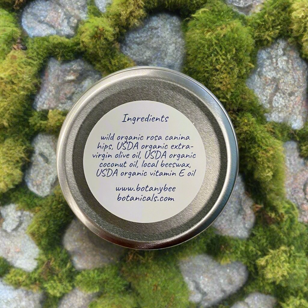 Organic Rose Hip Salve for Skin, Sunflower Oil, Beeswax, Vitamin E