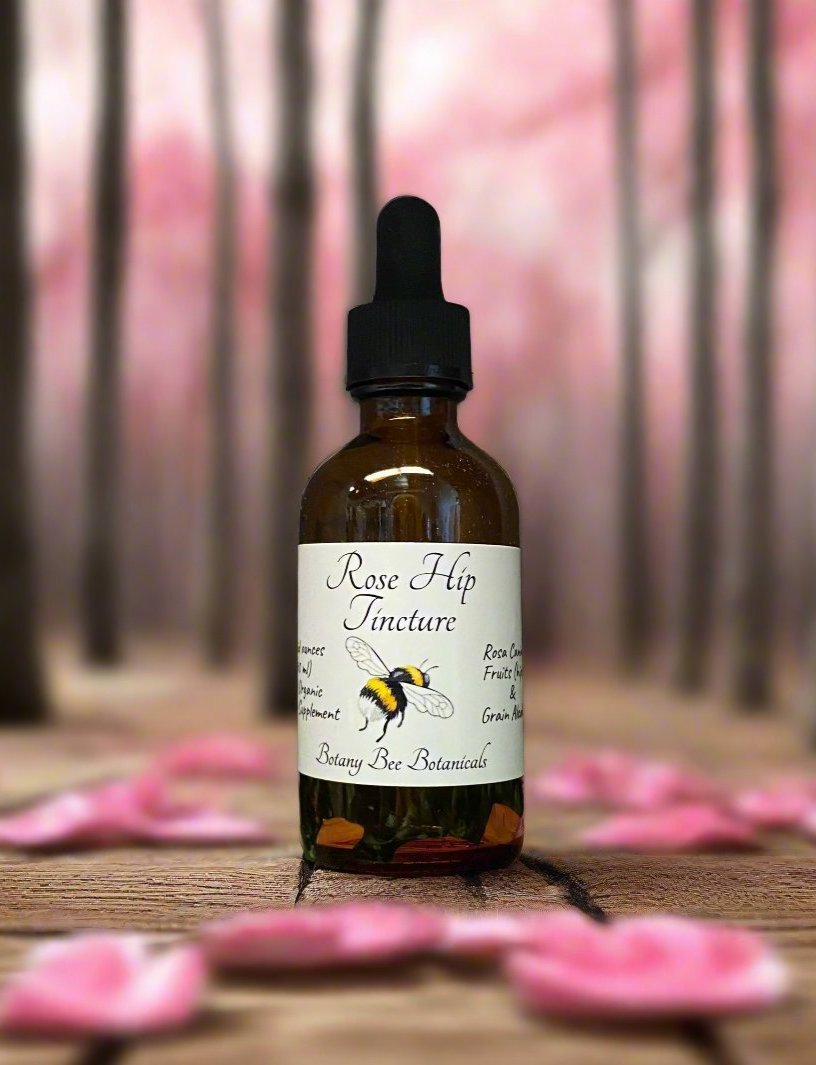 Rose Hip Tincture, Dog Rose, Rosa Canina Herbal Extract, 1 oz. or 2 oz. Dropper Bottle