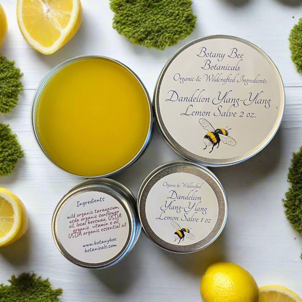 Organic Dandelion, Ylang-Ylang, Lemon Salve with Vitamin E